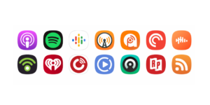 This image has an empty alt attribute; its file name is Listen-on-your-favorite-platform-300x150.png